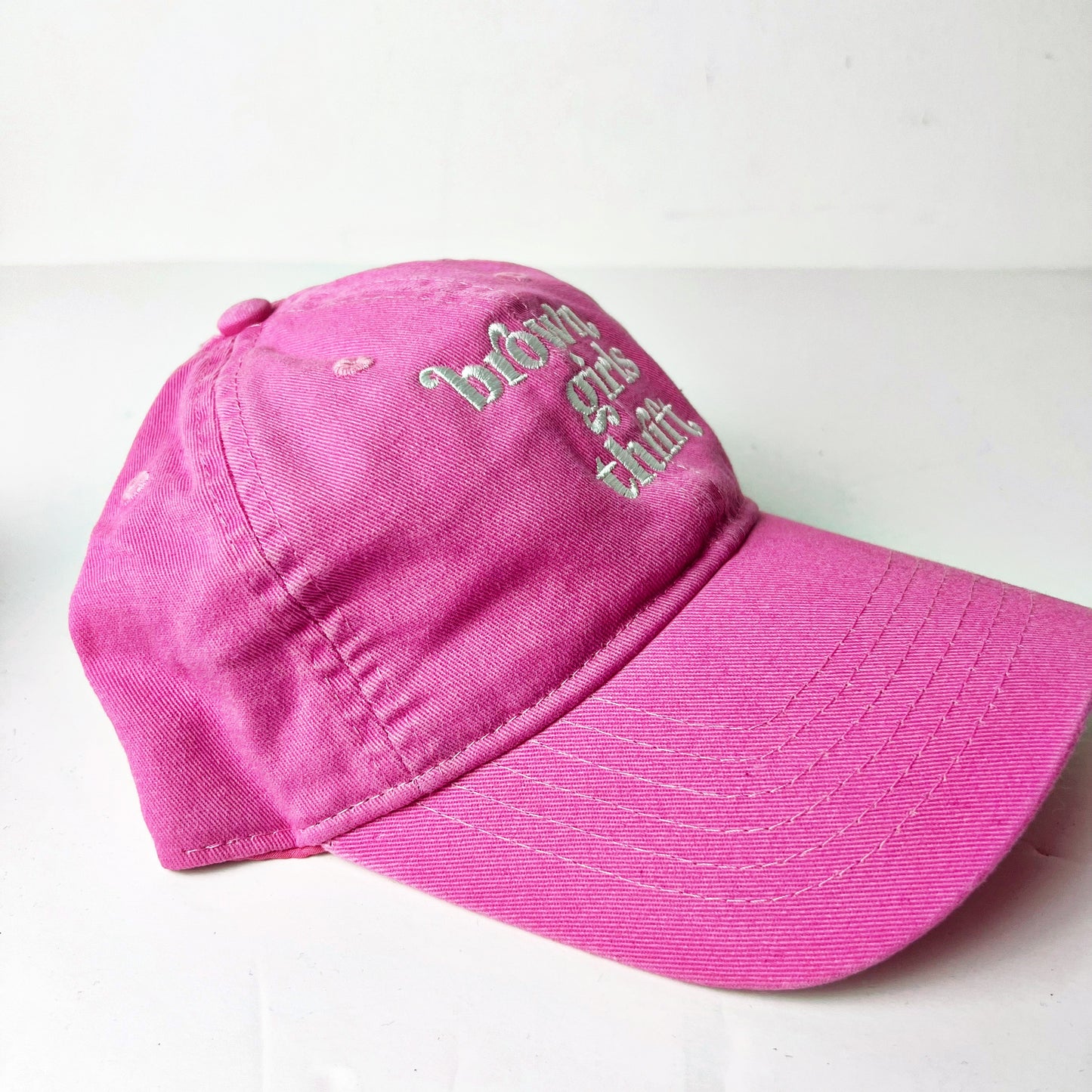 Brown Girls Thrift Pink Dads Hat