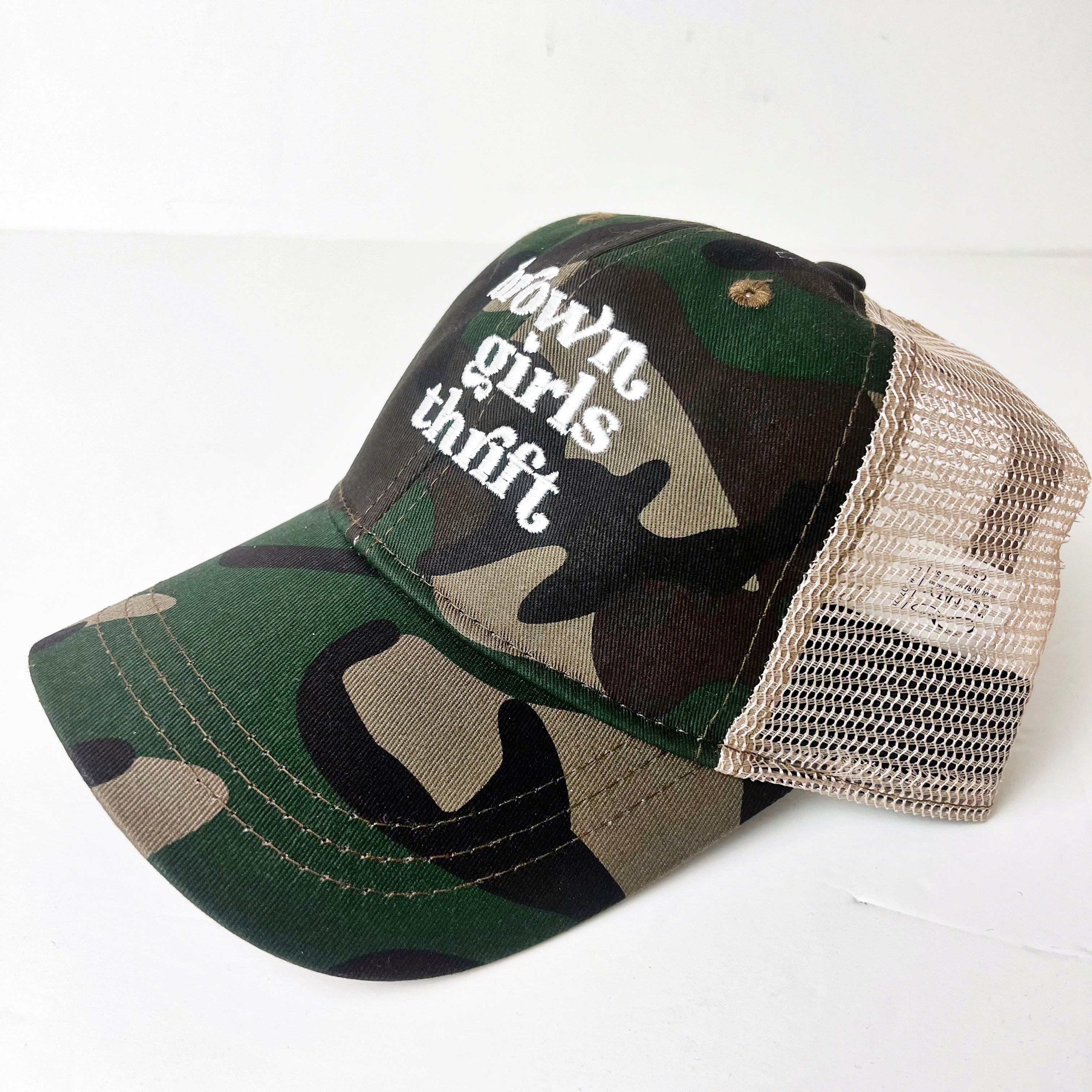 Army Fatigue Snapback Brown Girls Thrift Logo Snapback