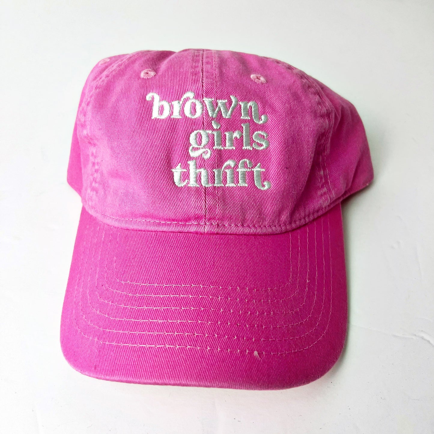 Brown Girls Thrift Pink Dads Hat