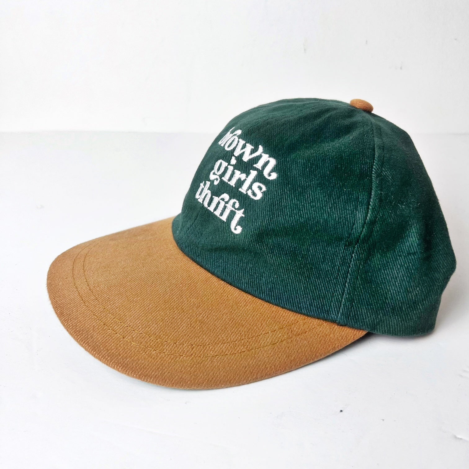 Green & Brown Brown Girls Thrift Logo Hat
