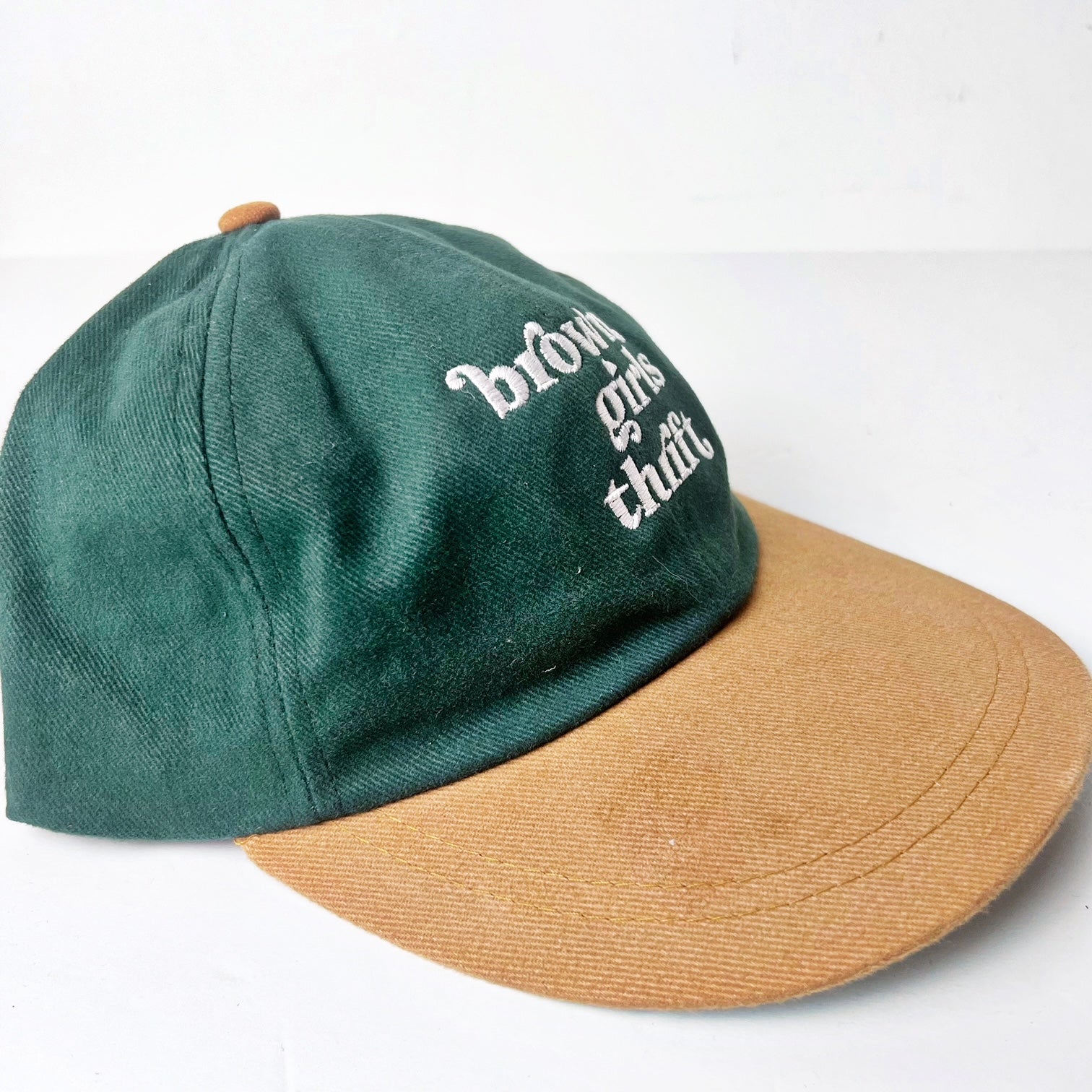 Green & Brown Brown Girls Thrift Logo Hat