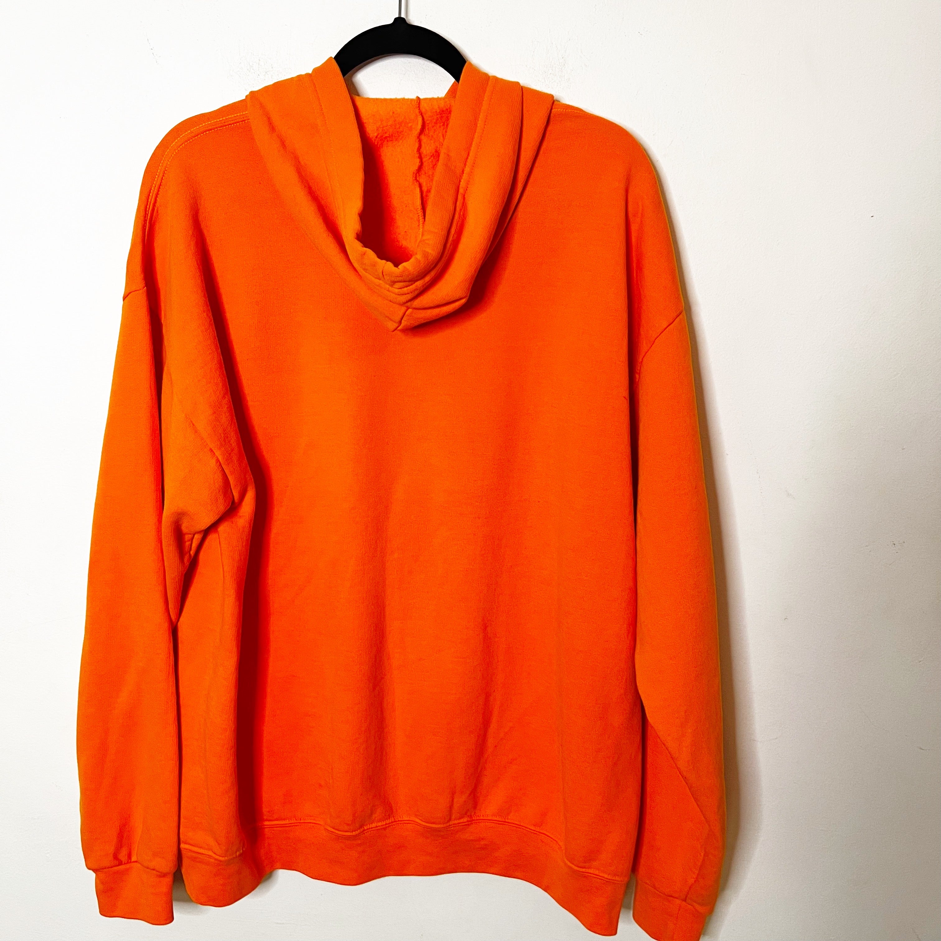 SZ XL Orange and White Brown Girls Thrift Hoodie