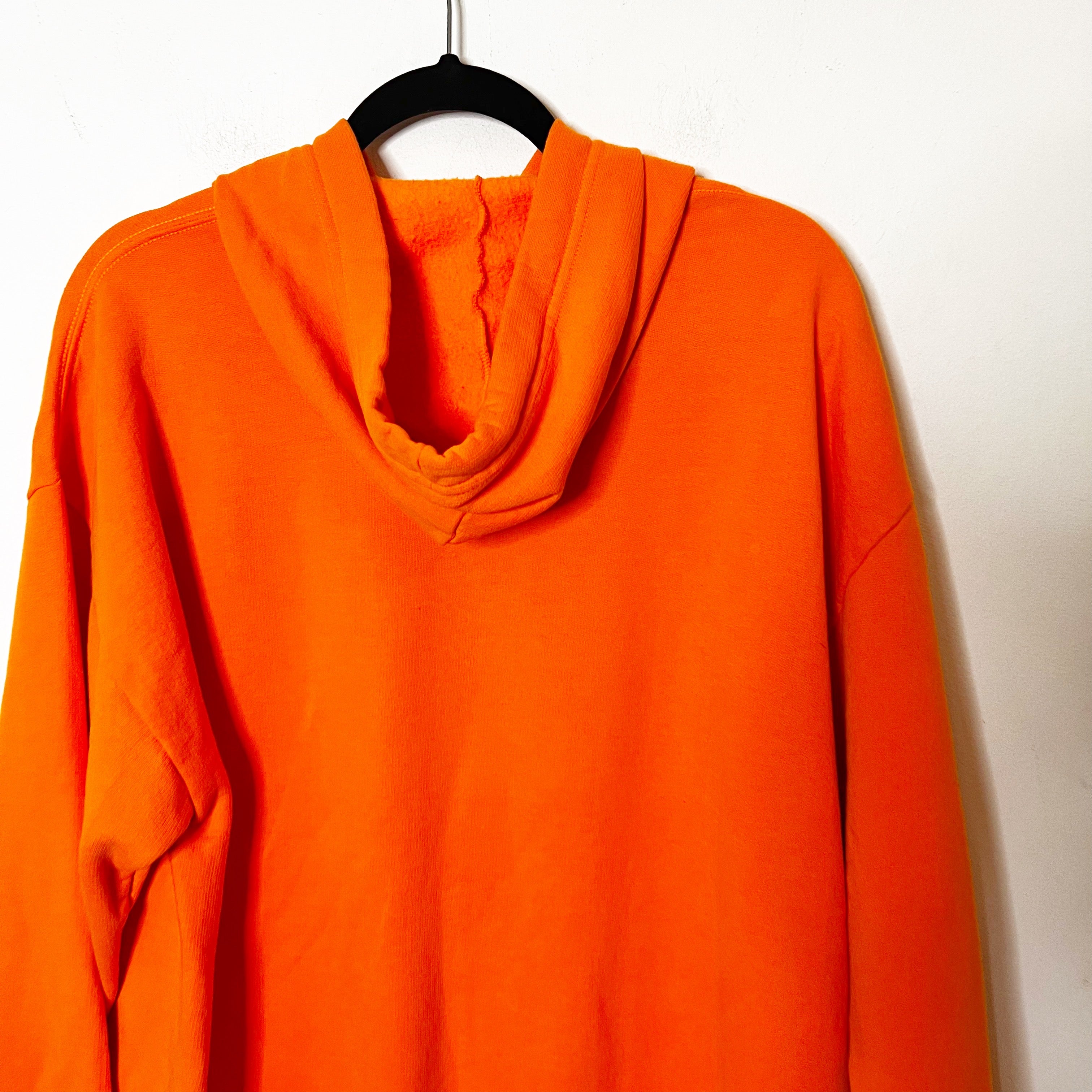 SZ XL Orange and White Brown Girls Thrift Hoodie