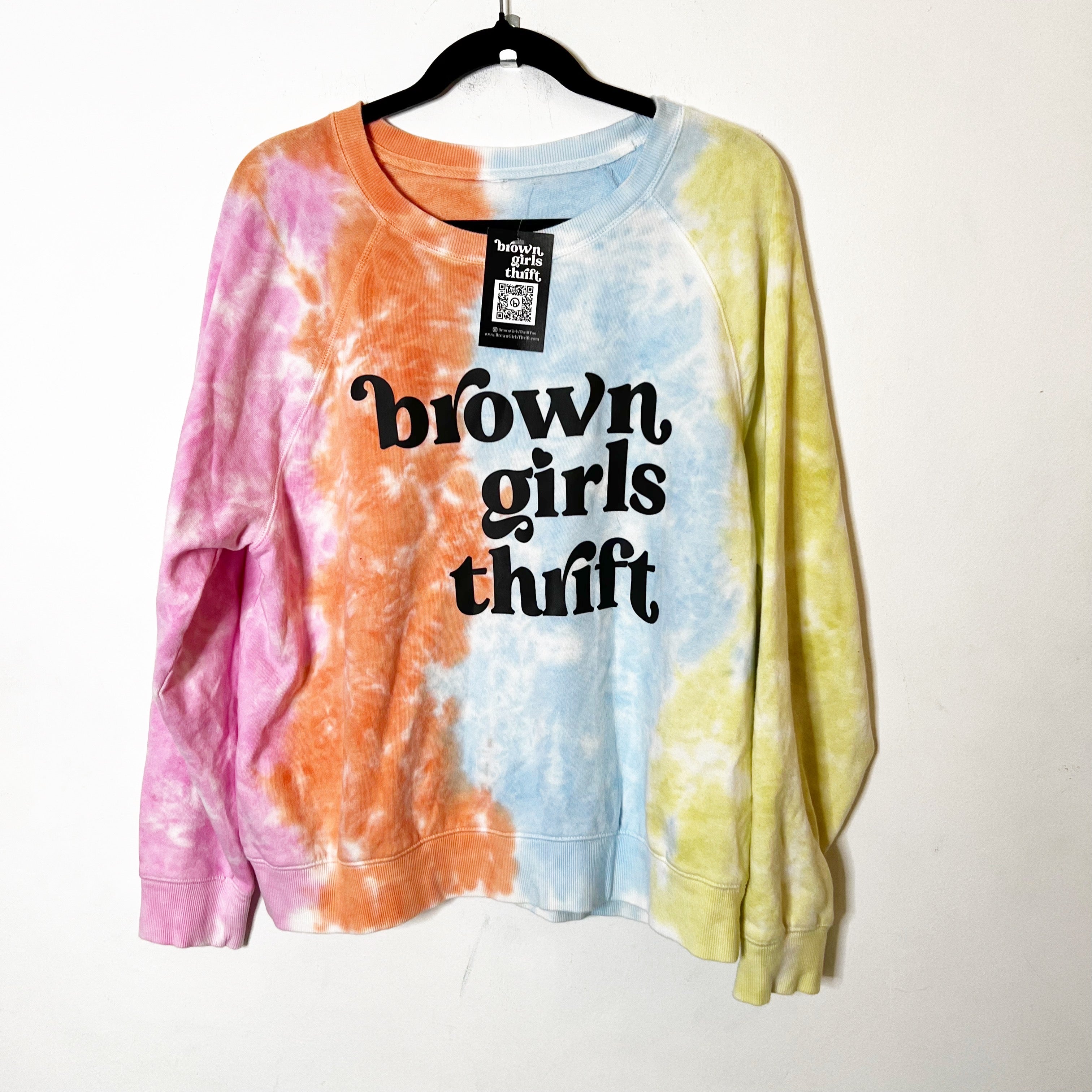 SZ L Tie Dye Crewneck BGT Logo Sweatshirt