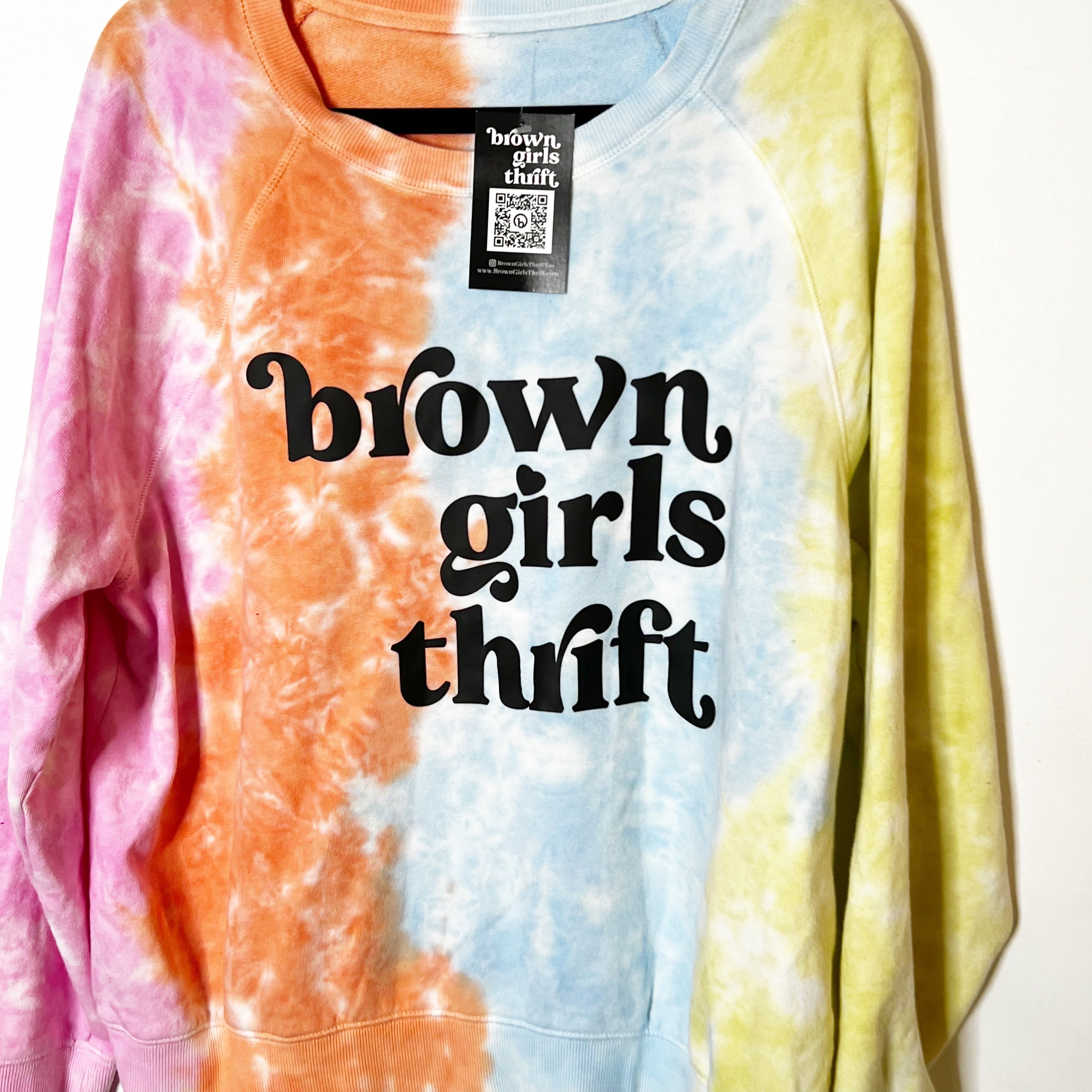 SZ L Tie Dye Crewneck BGT Logo Sweatshirt