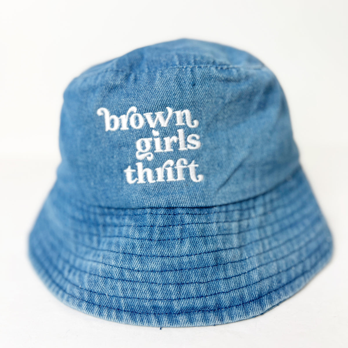 BGT Light Jean Denim Logo Bucket Hat – BrownGirlsThrift