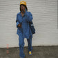 Brown Girls Thrift Blue Cotton Twill Tote